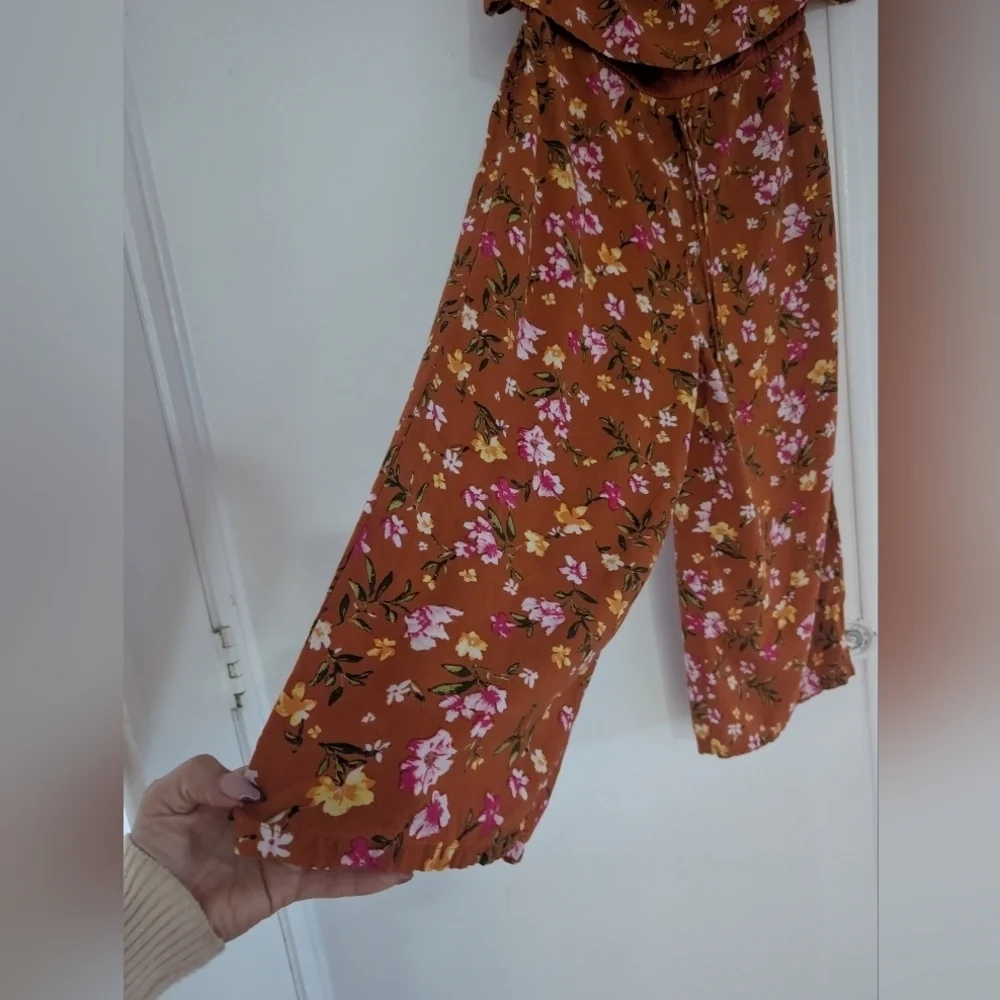 Chic Floral Off-Shoulder Bohemian Summer Jumpsuit